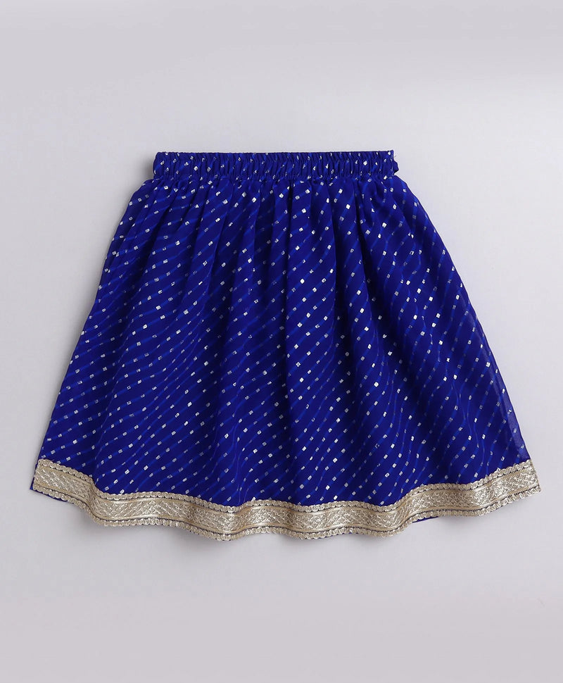 Blue Georgette Gota Embellished Lehenga Set