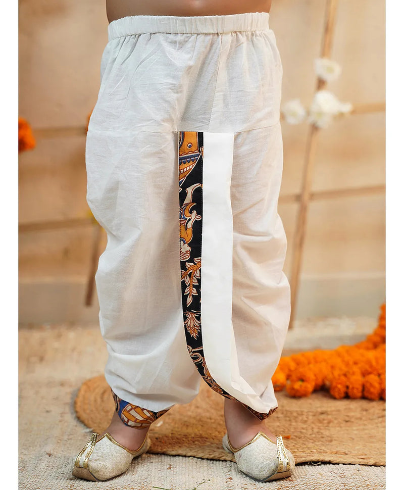 Pink Cotton Farm Animal Kurta Dhoti Set