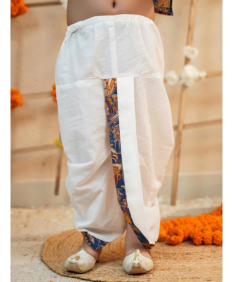 Pink Cotton Farm Animal Kurta Dhoti Set