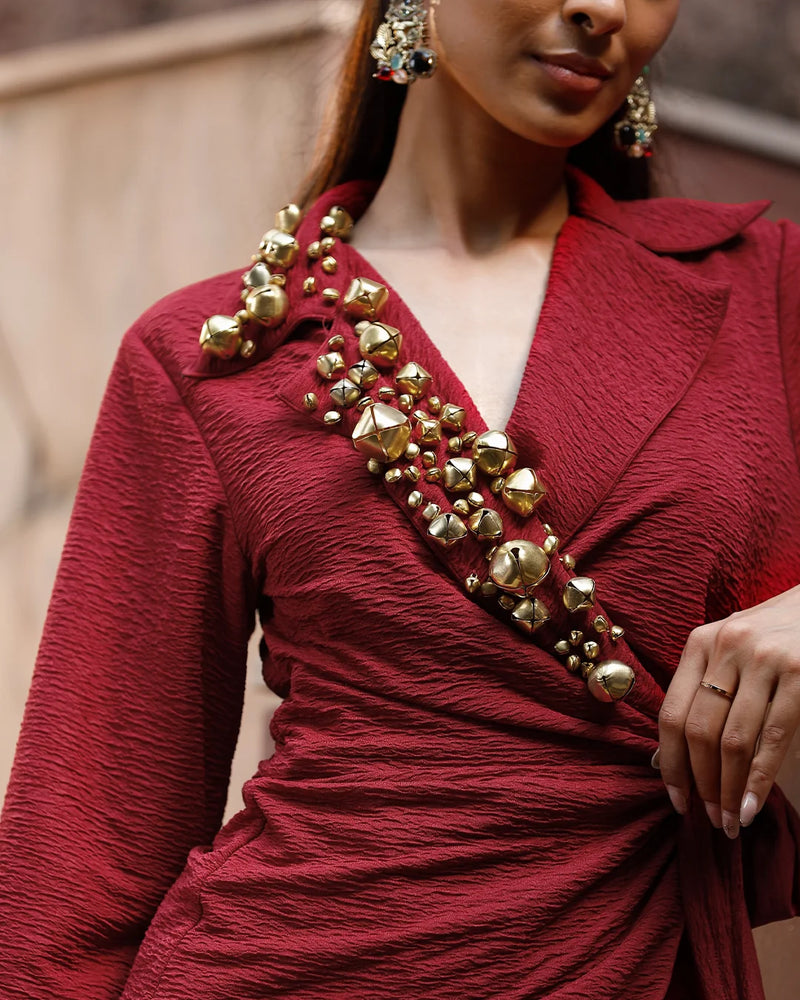 Siyah Shahi Blazer Set