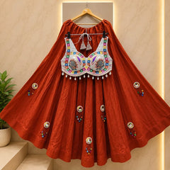 Mrunalini Rajwadi Mirror Lehenga Set