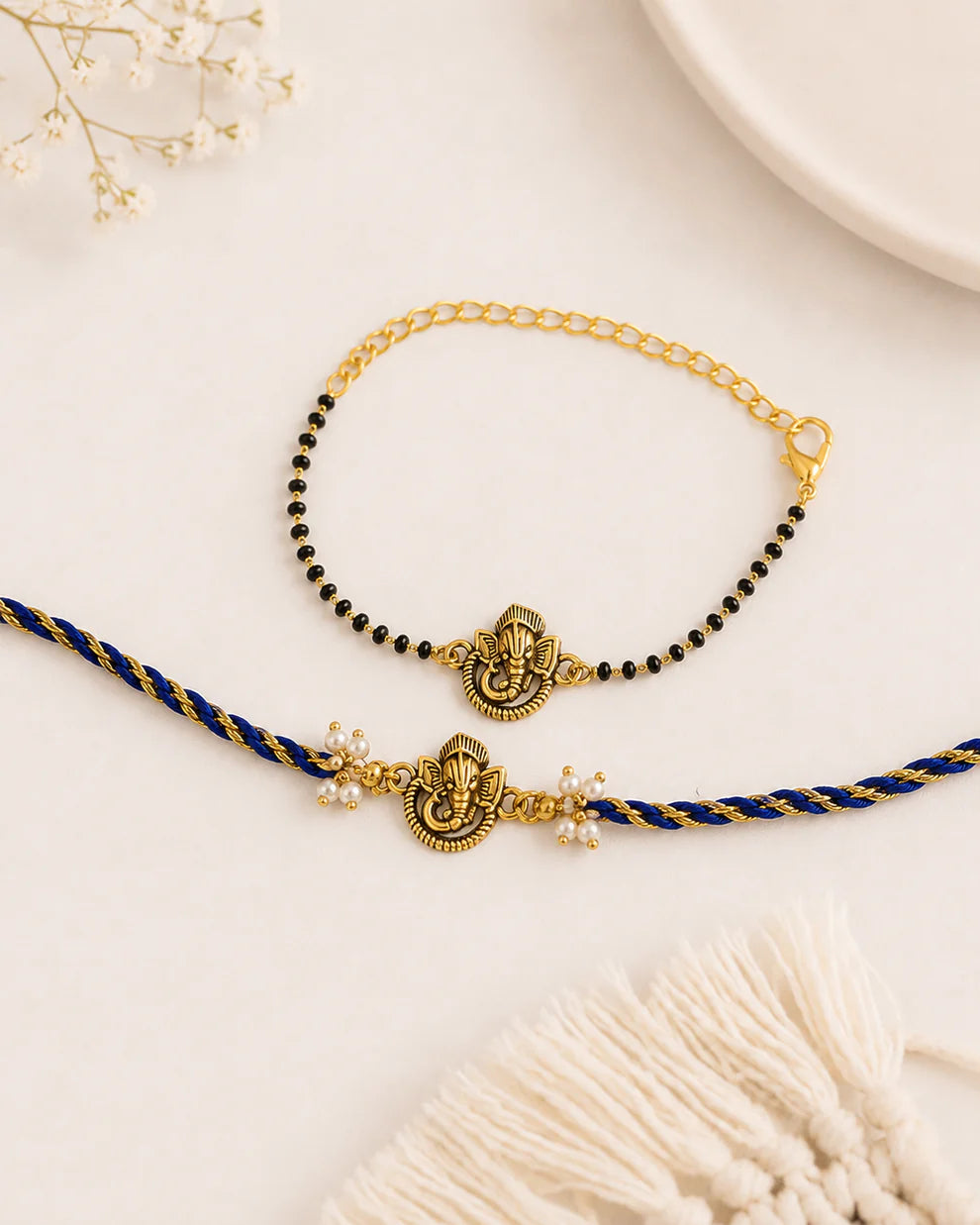 Raksha Bandhan Bhabhi Rakhi Bracelet & Tilak Set