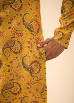 Mustard Elegance Kurta Pajama