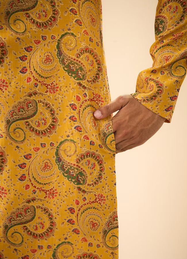Mustard Elegance Kurta Pajama
