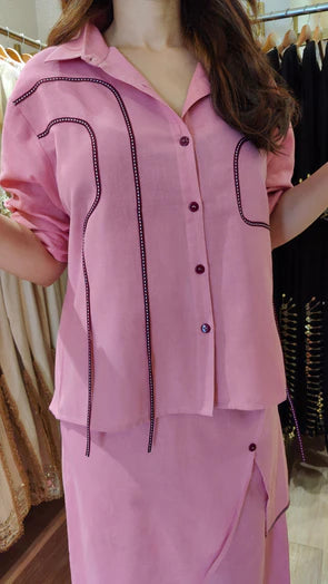 Pink Ribbon Flap Co-ord Set