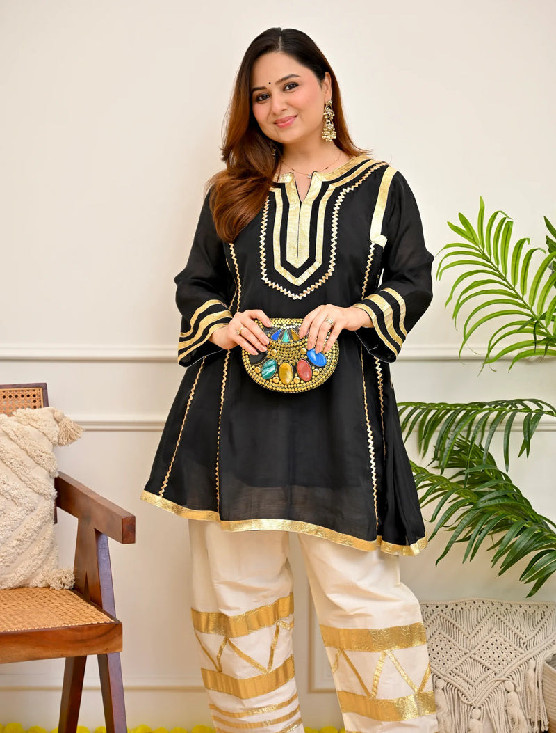 Zariya Aqua Festive A-Line Kurta Set