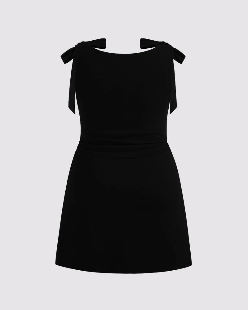 Black mini dress for women