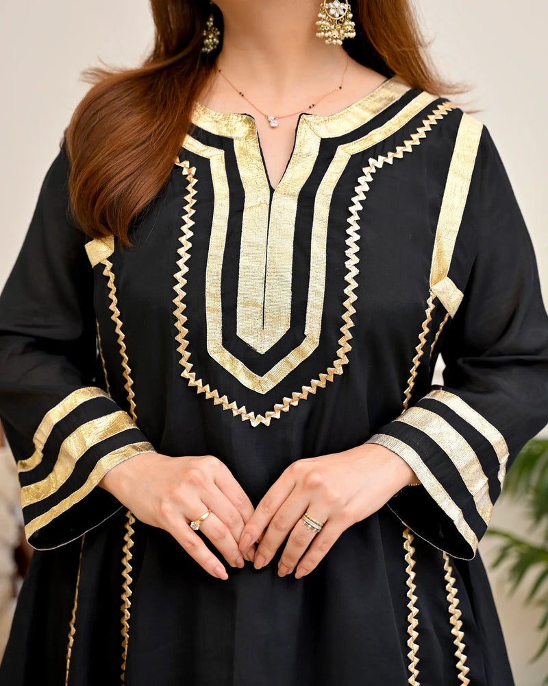 Zariya Aqua Festive A-Line Kurta Set