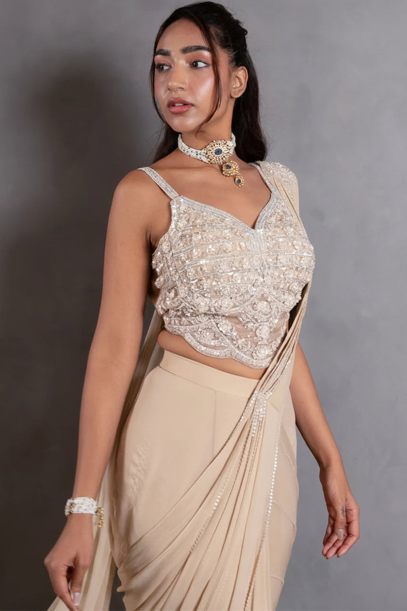 Ziyaara Pearl Draped Saree