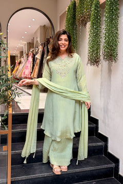 Mehr Mint Hand Embroidered Set