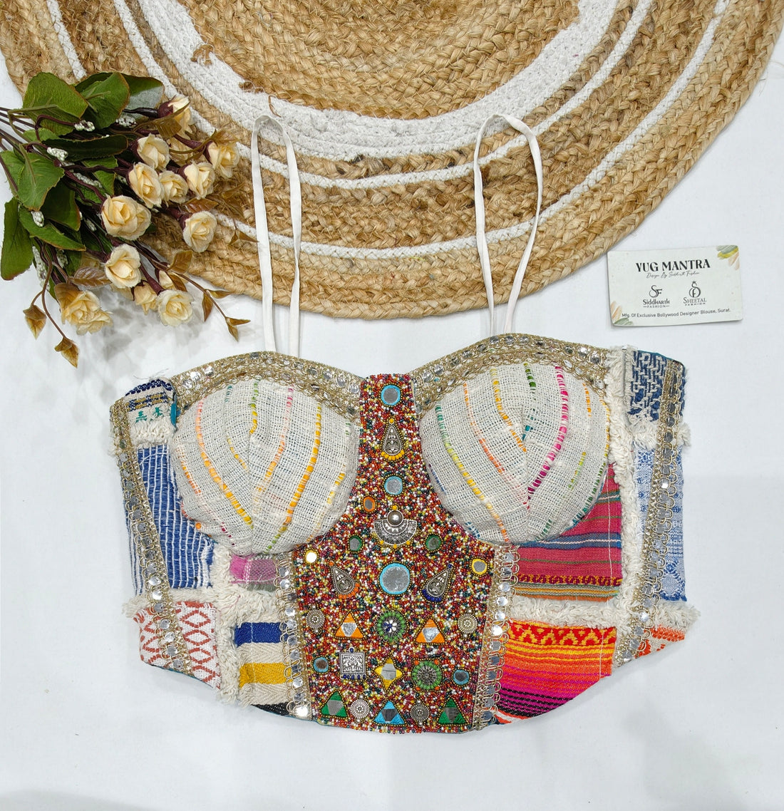 Multi-Textured Navratri Corset Blouse