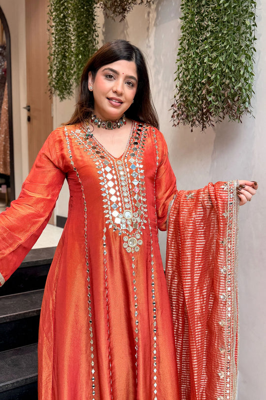 Sunehri Gulnaar Festive Anarkali Set