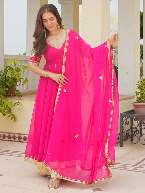Rani Paisley Darbar Anarkali Set