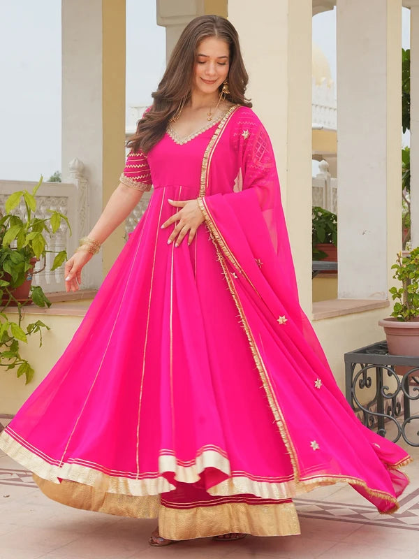 Rani Paisley Darbar Anarkali Set