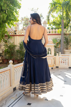 Noor-e-Neel Embroidered Anarkali Set