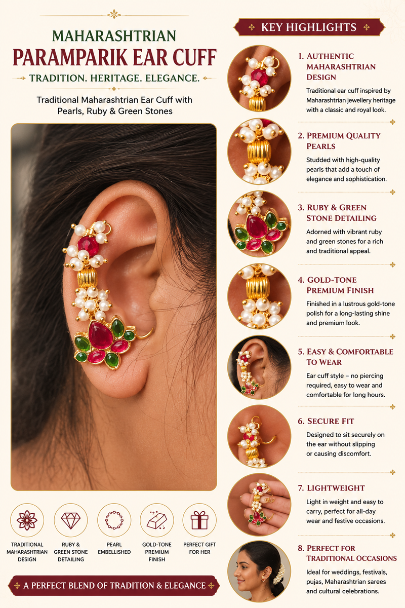 Maharashtrian Paramparik Moti Ear Cuff
