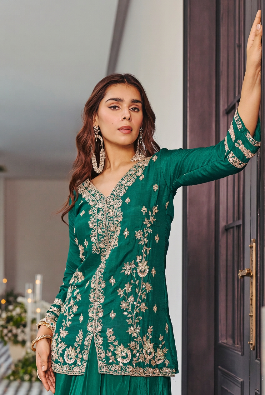 Gulistan Panna Festive Skirt Set