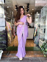 Mukti Embroidered Saree Sharara Set