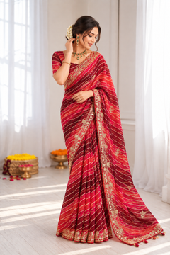 Rangrez Banarasi Doria Gotapatti Saree