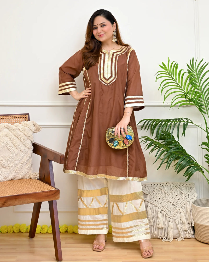 Zariya Aqua Festive A-Line Kurta Set