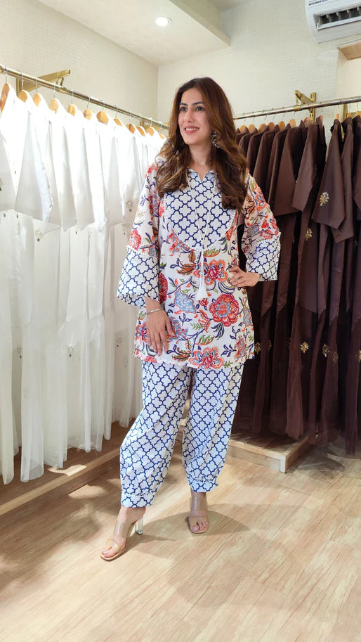 Azure Bloom Co-Ord Set