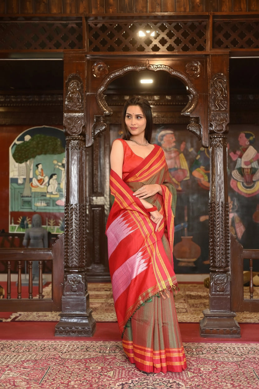 Riwaayat Ilkal Pure Resham Saree