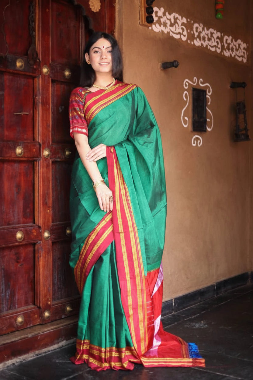Ilkal Saree with Pure Resham Pallu