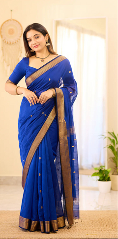 Maheshwari Silk Handloom Cotton Saree