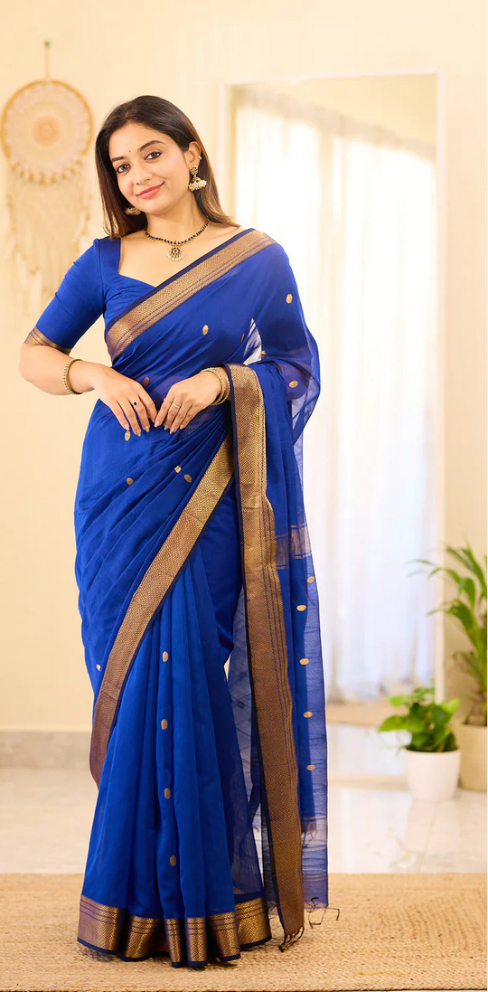 Maheshwari Silk Handloom Cotton Saree
