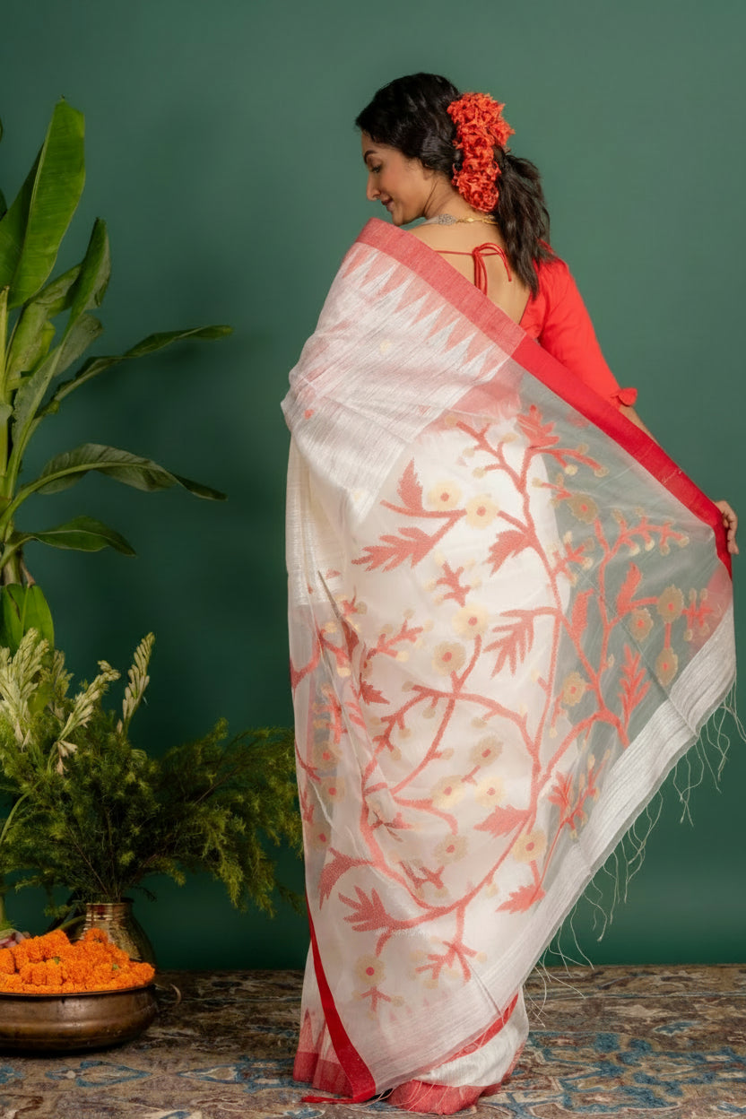 Matka Jamdani Heritage Saree