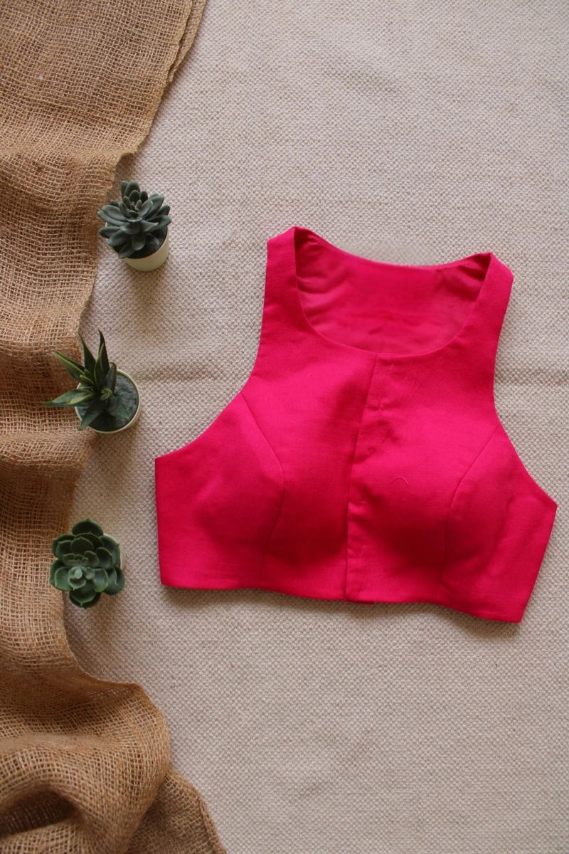 Pink Padded Cotton Blouse