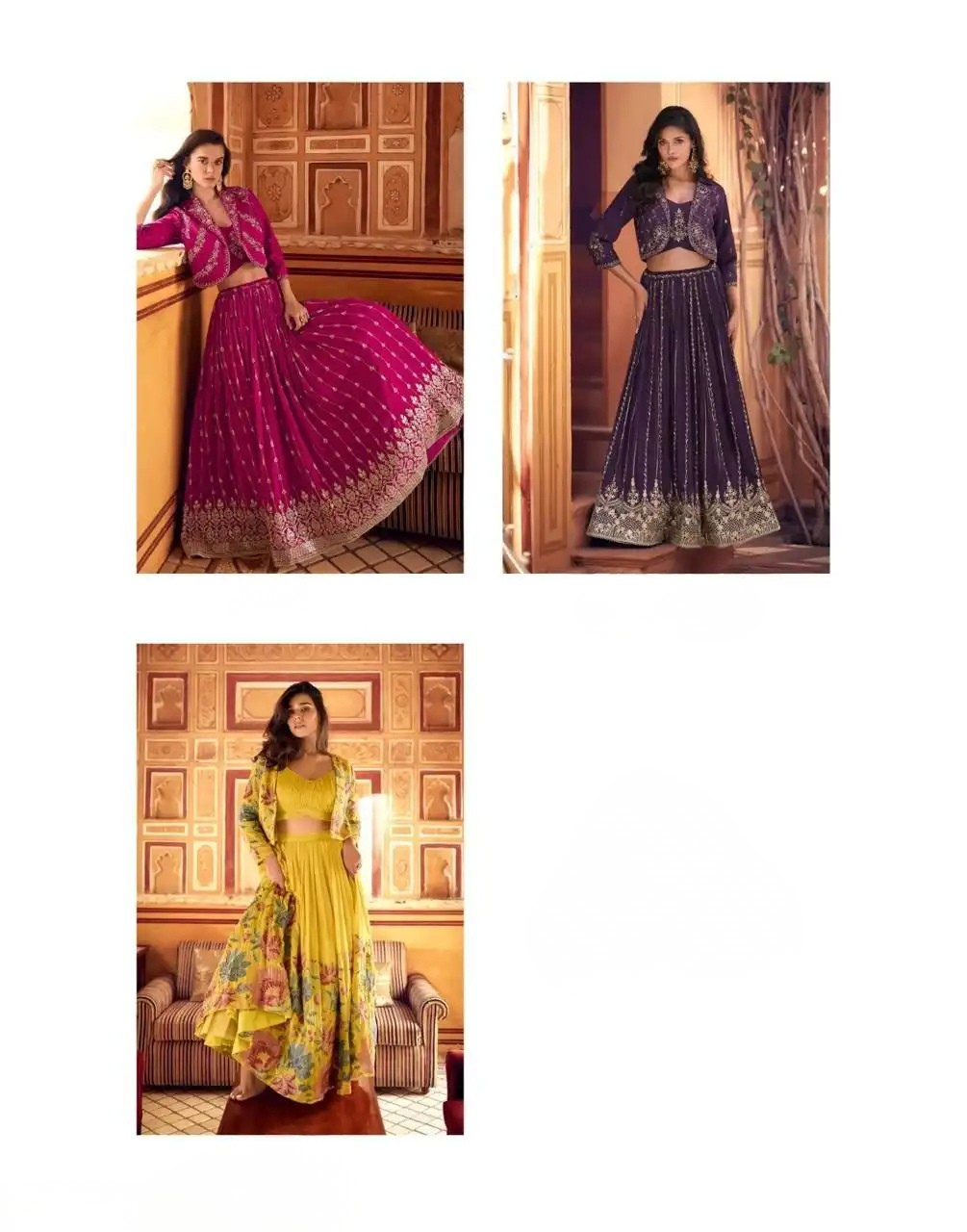 Premium Chinnon Silk Western Set