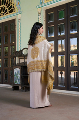 Green Viscose Embroidered Crop Top Skirt