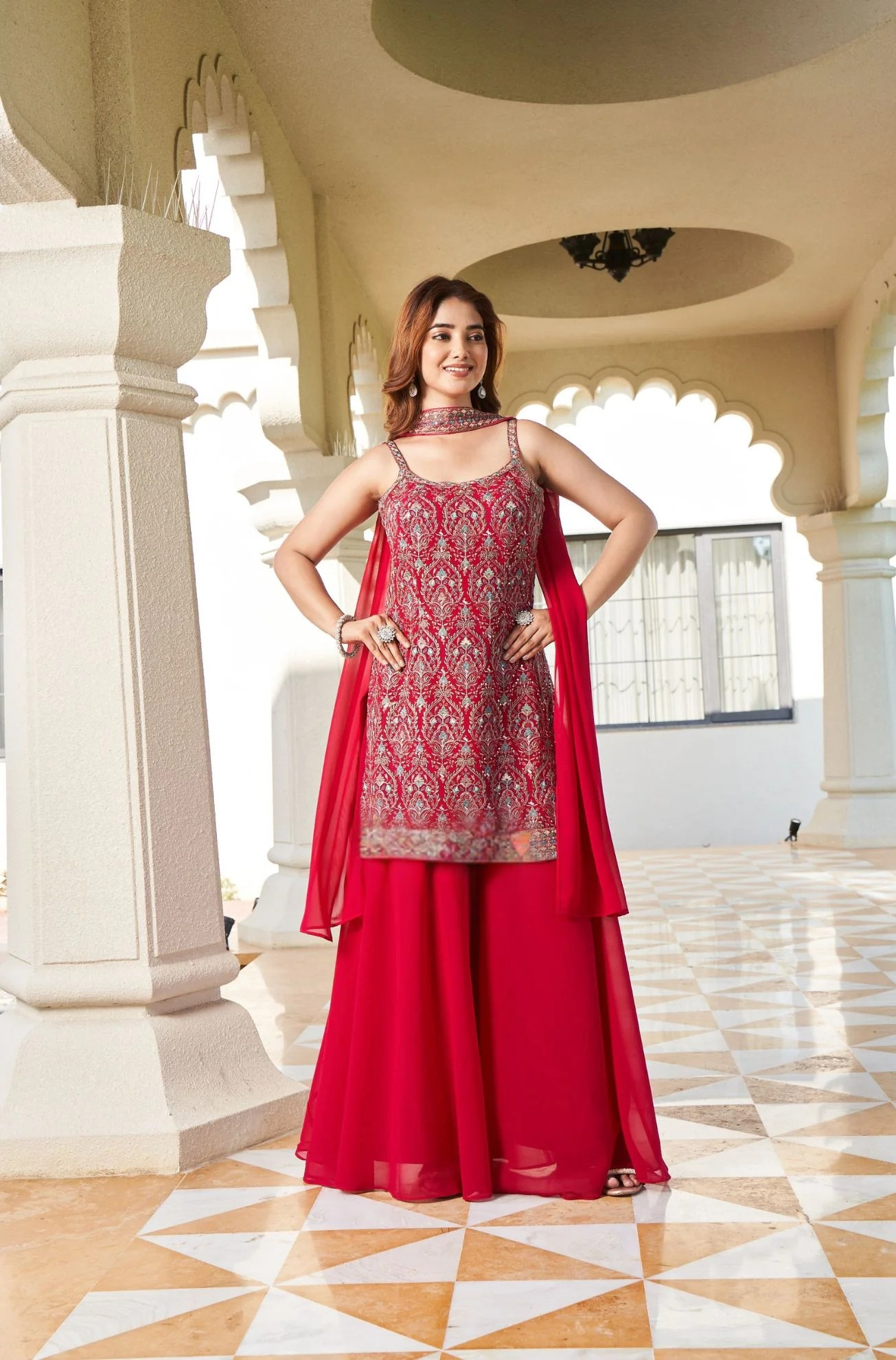 Rani Viscose Designer Plazo Suit Set