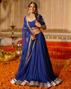 Royal Blue Festive Lehenga Set