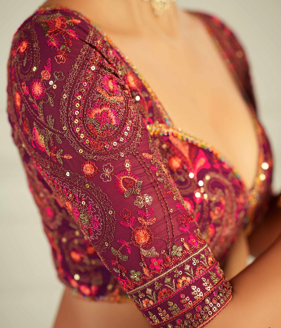 Evening wear saree and blouse