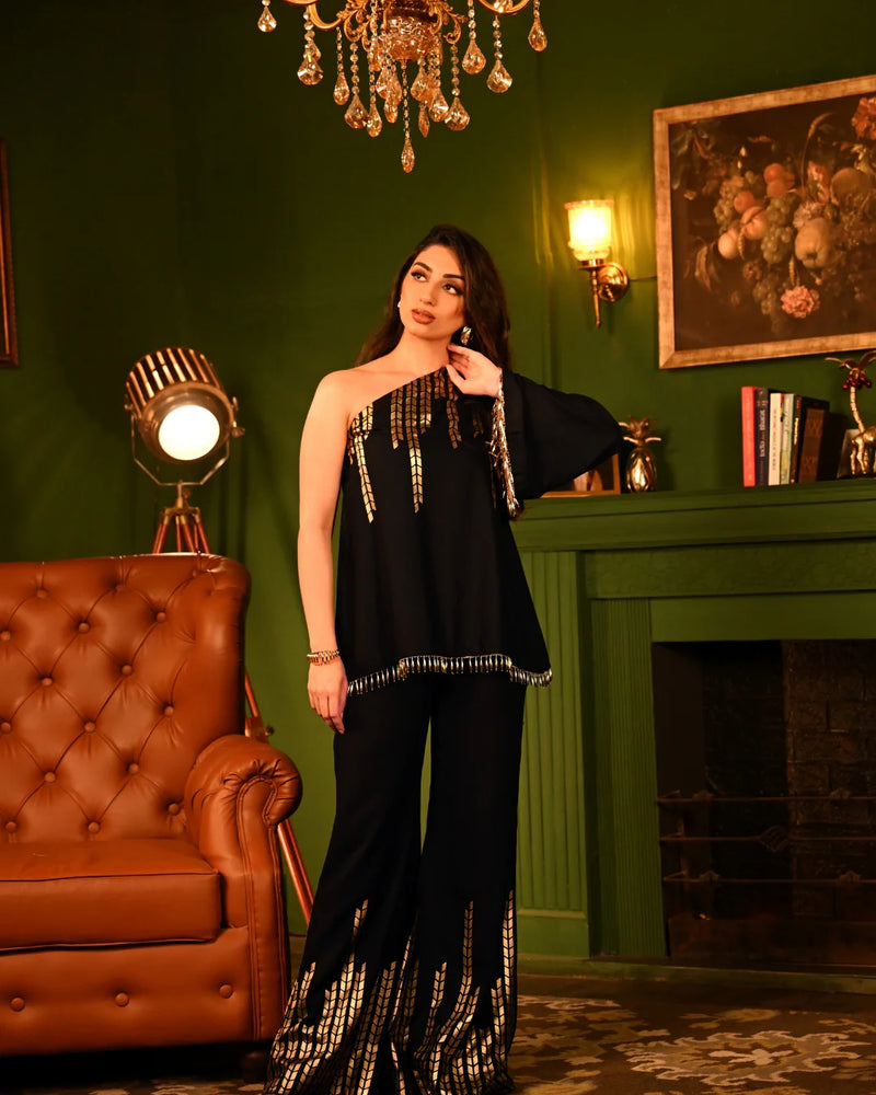 Soft Rayon Gold Oak Foil Indo Set