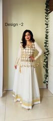 Nazakat Ivory Anarkali (With Cape) – By Reet Lifestyle