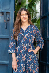 Dark Blue Jahota Pant Set