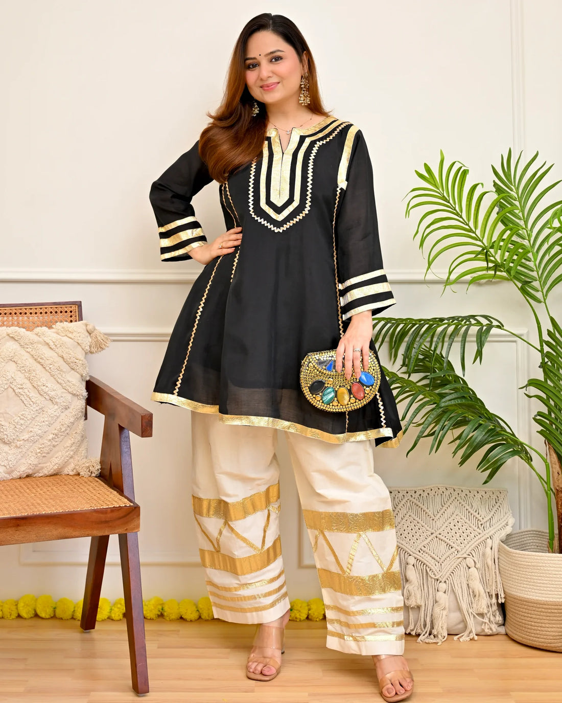Zariya Aqua Festive A-Line Kurta Set