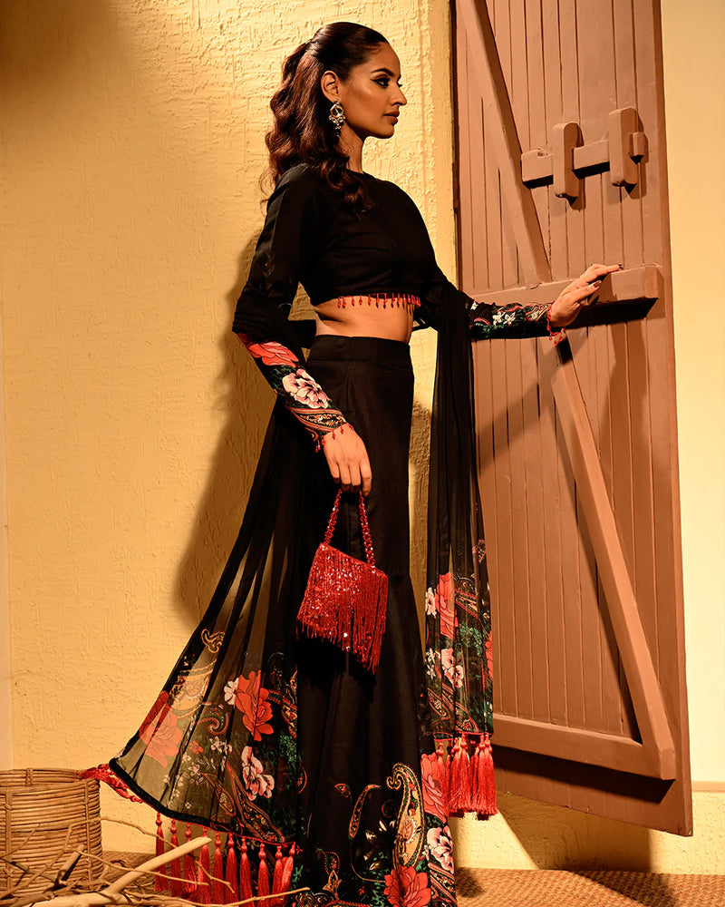 Cotton Rosy Lehenga Set