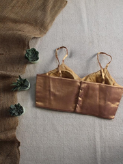 Metallic Gold Zari Cotton Blouse