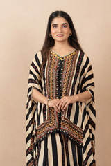 Black Crepe Boho Mirage Kaftan Set