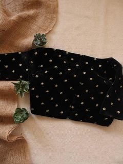 Black Velvet Sitara Padded Blouse