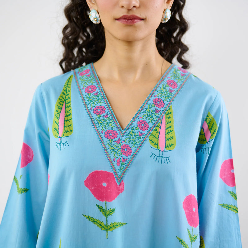 Begum’s Bagh Printed Co-ord Set in Baby Pink- By Reet Lifestyle
