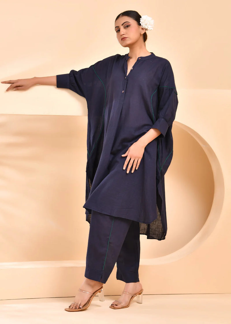 Noor Neeli Mocha Cotton Co-Ord Set