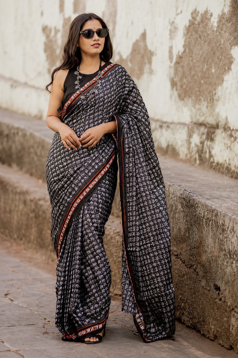 Gajavarn Khun Traditional Maharashtrian Ethnic Wear Saree