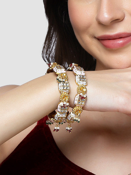 Mahal Kundan Bangle Set