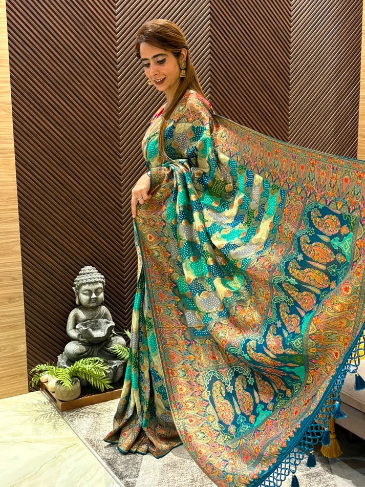 Ziyaara Luxe Georgette Saree
