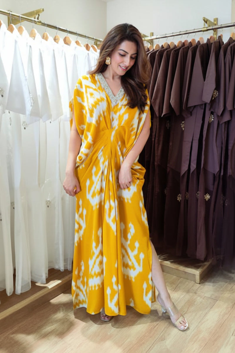 Ikat Kaftan Dress